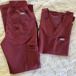 Figs Dark Cherry Set XXS